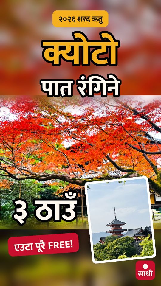 क्योटो शरद ऋतुको पात — मेरो भ्रमणको फोटो